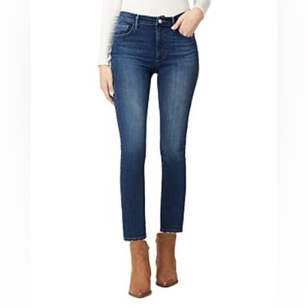 Joe's Jeans High Rise Straight‎ Ankle Blue Denim Jeans in Clevedon Size 27 NWT